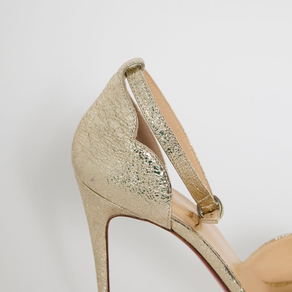 Christian Louboutin Aketata 120mm gold platform heel Sz 39