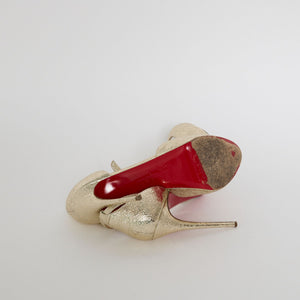 Christian Louboutin Aketata 120mm gold platform heel Sz 39