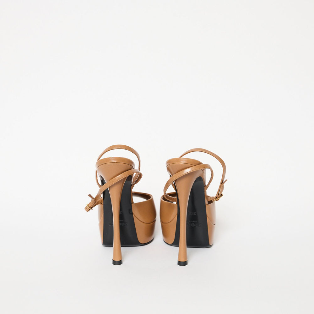 Saint Laurent La Scandale Tan Pumps Sz 38.5