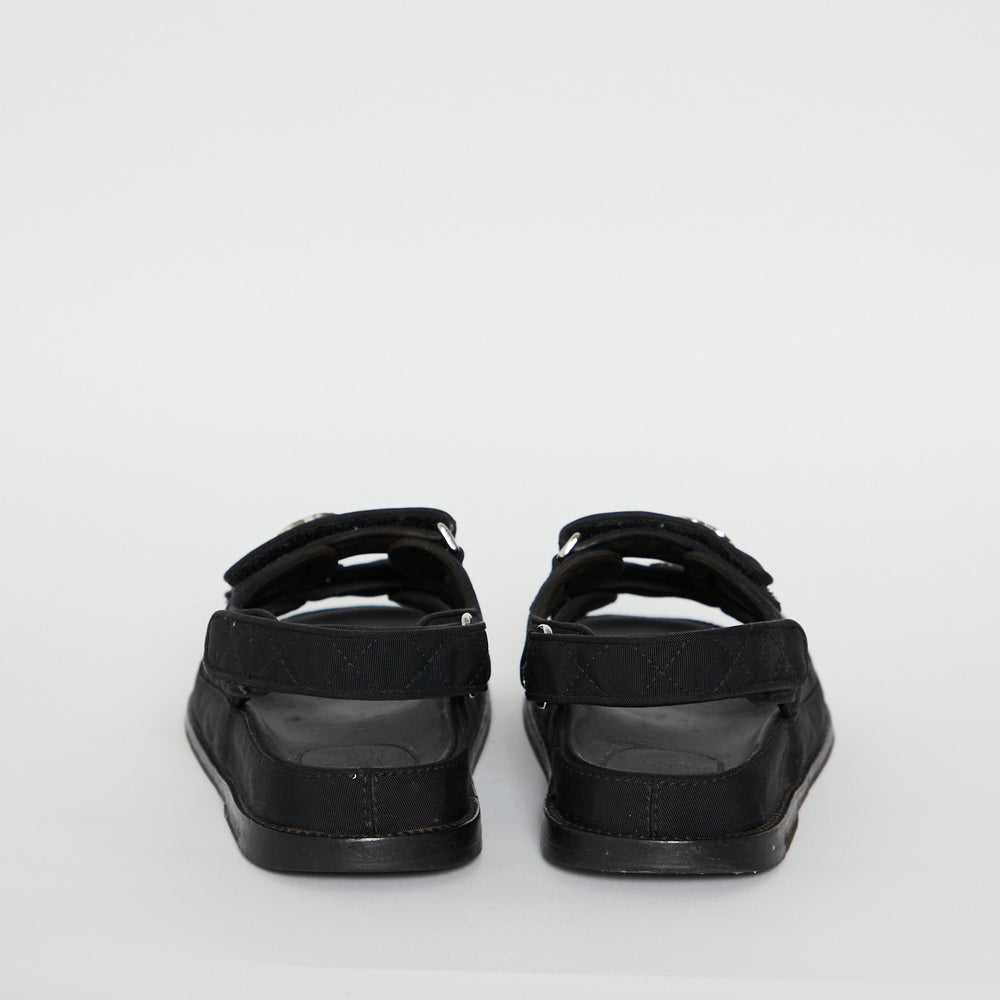 Chanel Cloth Crystal CC Dad Sandal