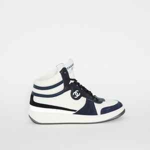 Chanel High Top Trainers Sz 38.5