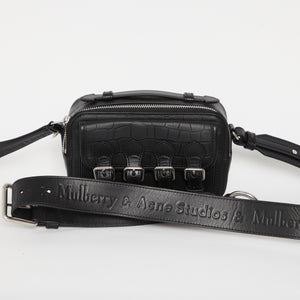 Mulberry x Acne Micro Messenger Black Bag
