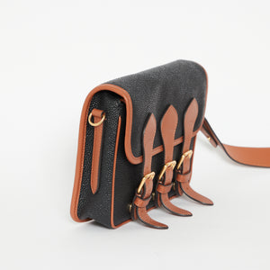 Mulberry and Acne Studios Black/Tan Messenger