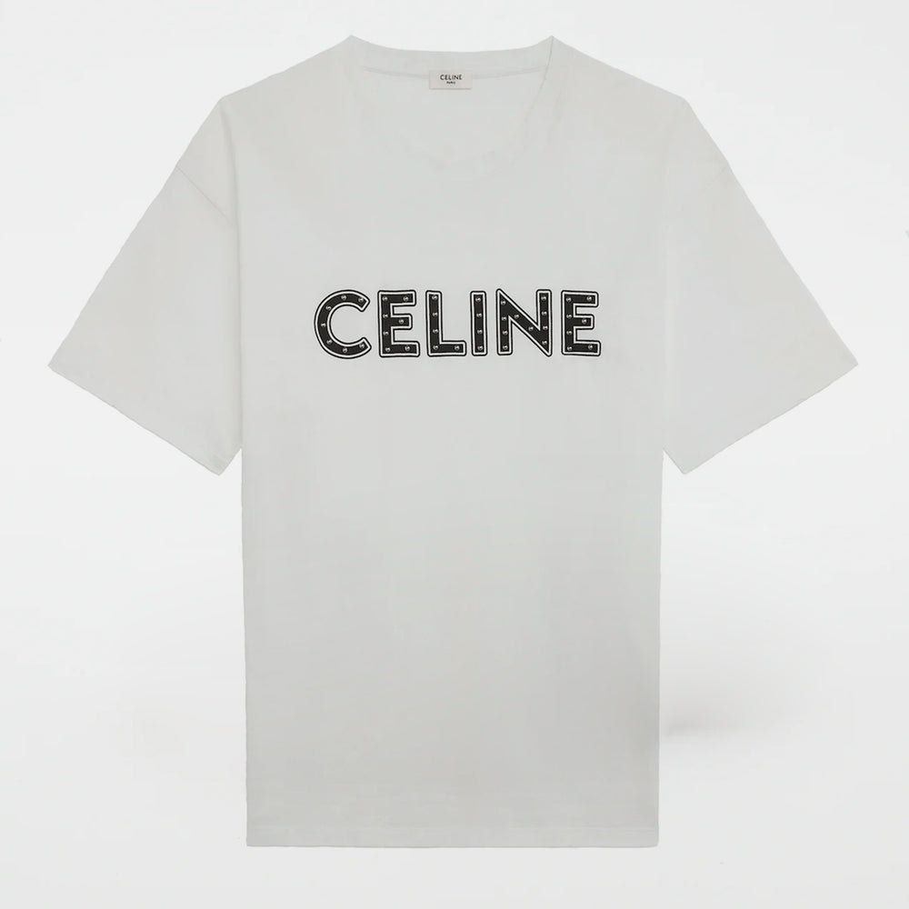 Celine Studded Logo T Shirt