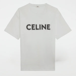 Celine Studded Logo T Shirt