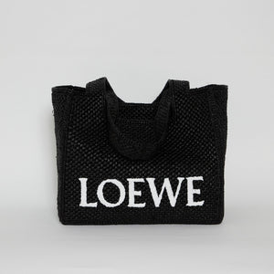 
            
                Load image into Gallery viewer, Loewe Paula&amp;#39;s Ibiza Medium Logo Raffia Tote Bag
            
        
