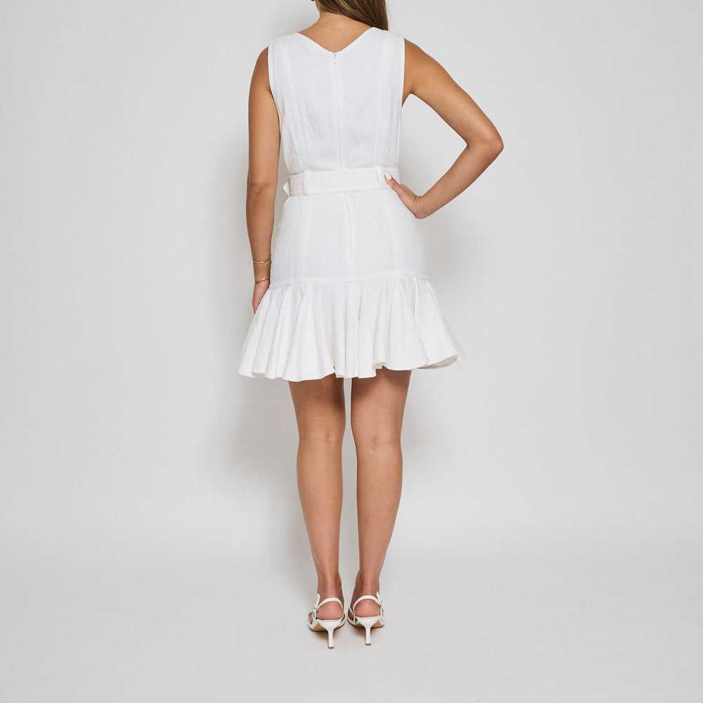 Zimmermann white frill dress Sz 1