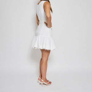 Zimmermann white frill dress Sz 1