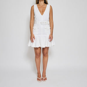 Zimmermann white frill dress Sz 1