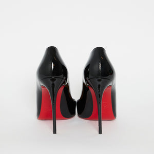 
            
                Load image into Gallery viewer, Christian Louboutin Black Pigalle Follies 100 Patent Sz 39
            
        