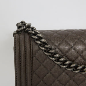 Chanel Metallic Medium Quilted Boy Bag