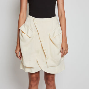 
            
                Load image into Gallery viewer, Jacquemes Asymmetric Cream Skirt Sz 38
            
        