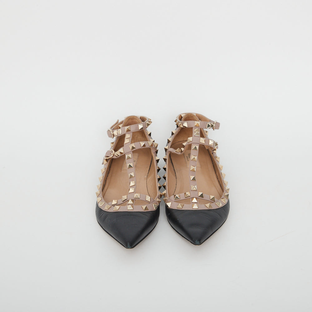 
            
                Load image into Gallery viewer, Valentino Rockstud Caged Flats Sz 41
            
        