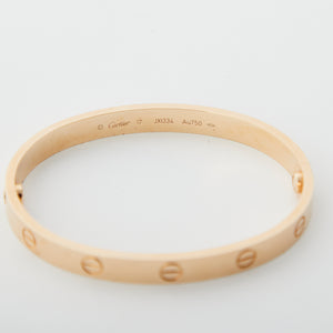 Cartier Love Bracelet Sz 17