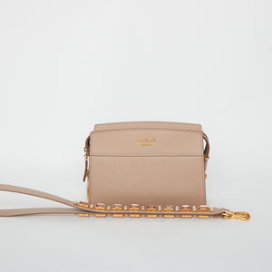 
            
                Load image into Gallery viewer, Prada Saffiano Camera Bag With Embellished Strap
            
        