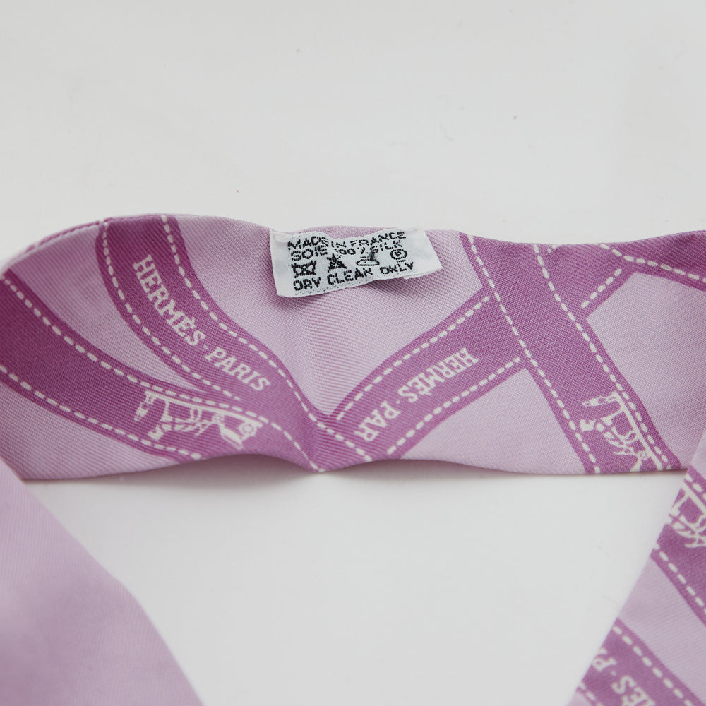 Hermes Silk "Medor Bolduc Twilly Hermes Purple Silk Twilly"