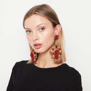 Dolce & Gabbana Rose Clip On Earrings